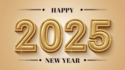 Elegant 3D New Year 2025 Greeting Card Collection with Glitter and Starry Backgrounds