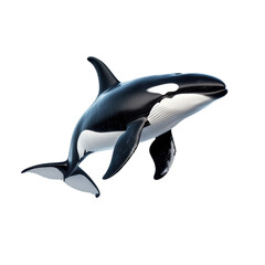 Obraz premium Realistic 3D illustration of an orca swimming gracefully