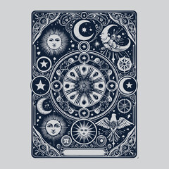 artistic priest ouija tarot card tattoo concept