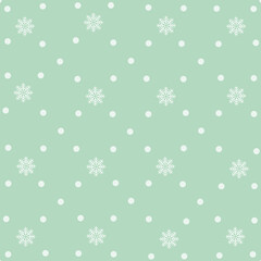 Christmas Snow Pattern Set. White Lines on Pastel Green Background. Vector Illustration Seamless Christmas Pattern for Background Wallpaper Wrapping and Textile.