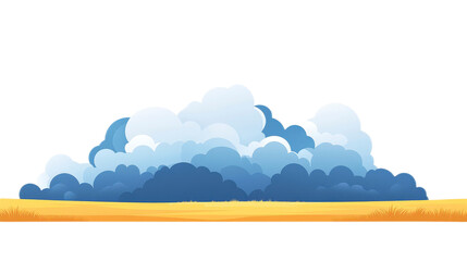 Soft Blue Clouds Over Golden Field with Gentle Horizon Lines