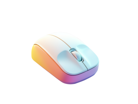 Computer mouse isolated on transparent background 