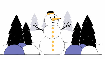 snowman in the forest