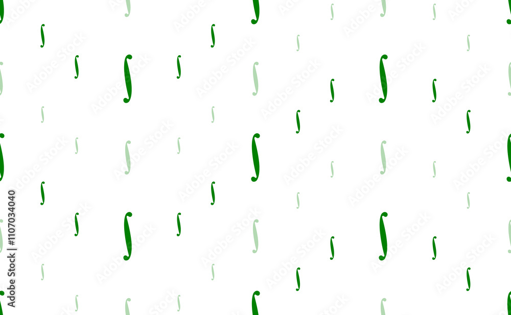 Aufkleber seamless pattern of large and small green integral symbols. the elements are arranged in a wavy. ill