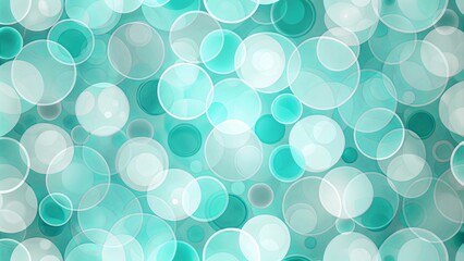 Abstract Teal and White Circle Pattern Background Design