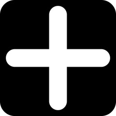 Obraz premium black cross icon