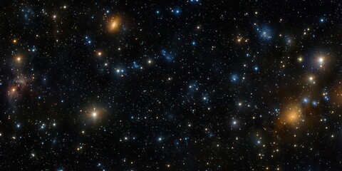 Fototapeta premium A panoramic view of a star field in the night sky, with millions of stars twinkling against a dark canvas.