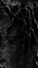 Textured black background with intricate branching patterns resembling roots or veins, dark and abstract aesthetic