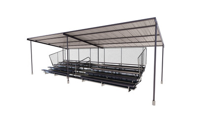 Bleachers for sport spectator isolated on transparent background