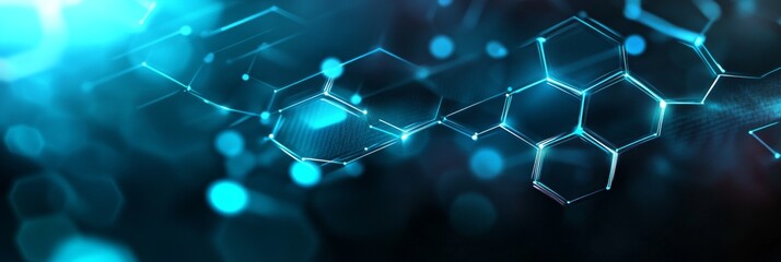 Medical Pattern Innovation Concept in Abstract Geometric Hexagons for Health Care and Science Background Design Illustration