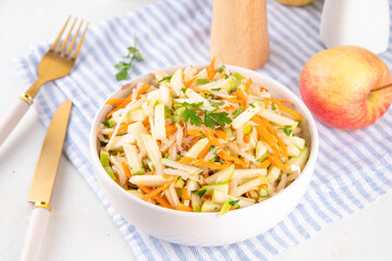 Homemade Fall seasonal Apple Slaw Salad
