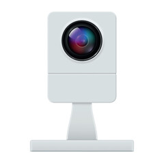 CCTV camera isolated on white background showing modern video surveillance technology for security systems