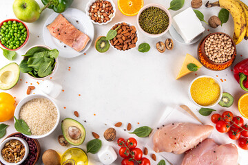 Clean Eating Diet foods background