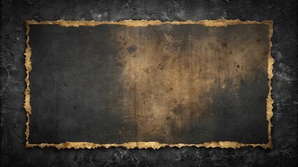 Aged Paper Frame with Burned Edges on Dark Background