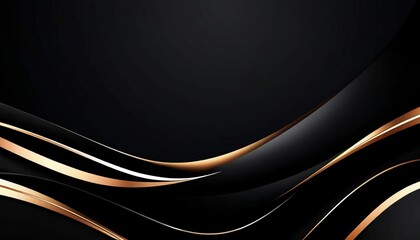 abstract background luxuary black with golden wave