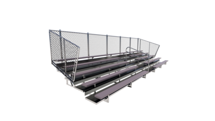 Bleachers isometric view isolated on transparent background