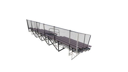 Bleachers back view isolated on transparent background