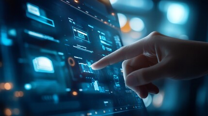 Business owner adjusting and customizing features in a software dashboard., AI Generative