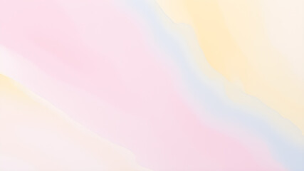 Fototapeta premium Soft Pastel Gouache Light pastel tones of pink, blue, and yellow blended with smooth gouache textures. Generative AI