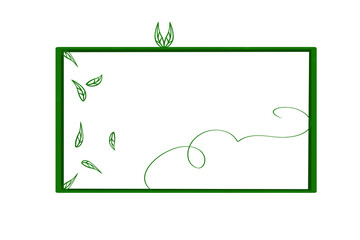 frame with flowers and butterflies