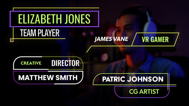 Neon Gaming Lower Thirds