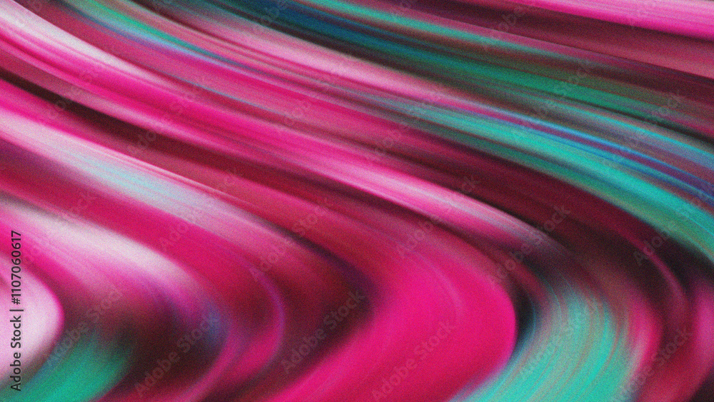 Aufkleber abstract pink green noise gradient background, grainy texture backdrop header design element