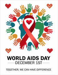 World Aids Day Design for Flyer. World Aids Day Concept. 