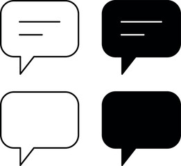 comment icon speech bubble symbol Chat message icons - talk message Bubble chat icon. web vector icon