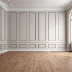 Fototapeta premium empty room with wooden floor