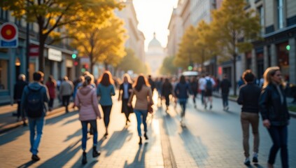 people walking in the city