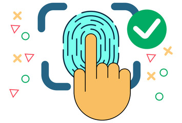 1004 - Fingerprint Scan Concept Illustration
