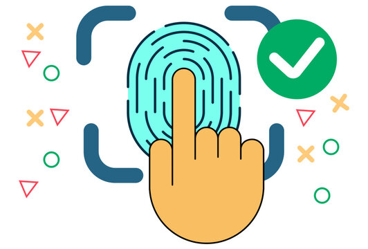 1004 - Fingerprint Scan Concept Illustration