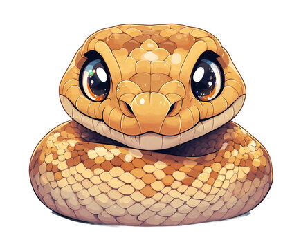 cute cartoon snake with big eyes clip art preview