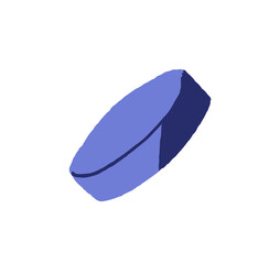 Hockey puck icon. Athletic equipment to play active game. Sports rubber inventory with round shape for match, training on ice. Flat isolated hand drawn vector illustration on white background