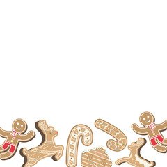 Christmas Gingerbread Footer