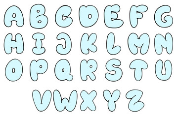 Doodle Alphabet Hand drawing Set