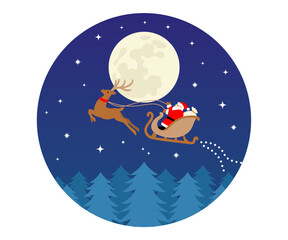 Fototapeta premium Flying Santa
