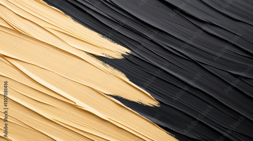 Aufkleber gold paint strokes abstract background with layered gold paint strokes and textures, creating a rich