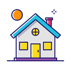 house icon vector illustration, house icon isolated on white