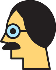 Beard Man Avatar Illustration