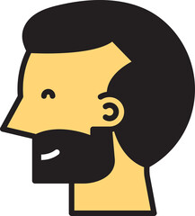 Beard Man Avatar Illustration
