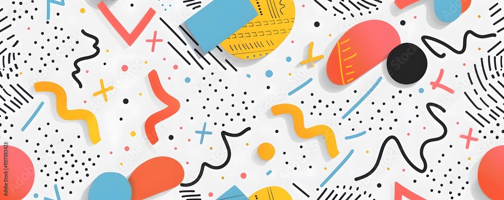 Poster abstract colorful geometric pattern design