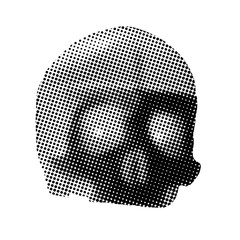 Halftone icon print vector gothic dark concept skull