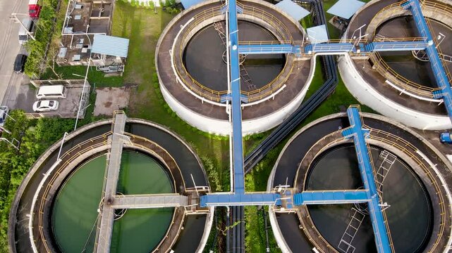 Aerial video of wastewater, drone from big city, editable, pollution concept, global warming, music video, Patong, Phuket, Thailand, film, research.