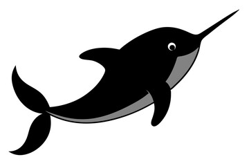 narwhal shark isolated on white © Akbar