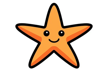Obraz premium cute red star on white background