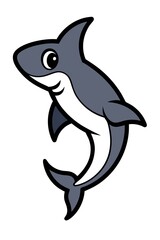 hammerhead shark on white