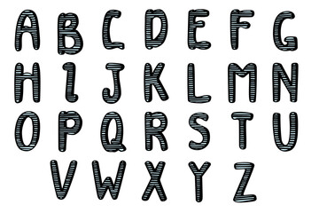 Doodle Alphabet Hand drawn