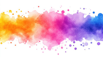 vibrant watercolor splash with gradient of orange, pink, and purple hues creates artistic and dynamic background. colorful design is perfect for creative projects and modern aesthetics