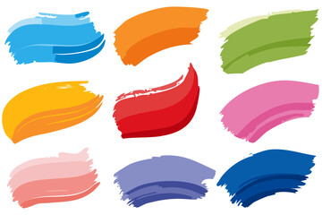 collection of paint strokes in different colors